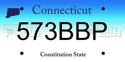 573BBP Connecticut License Plate