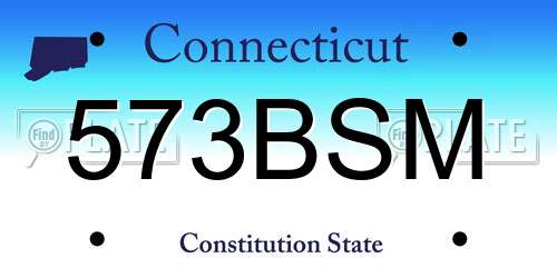 573BSM Connecticut License Plate