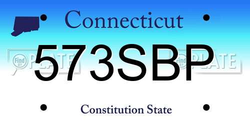 573SBP Connecticut License Plate