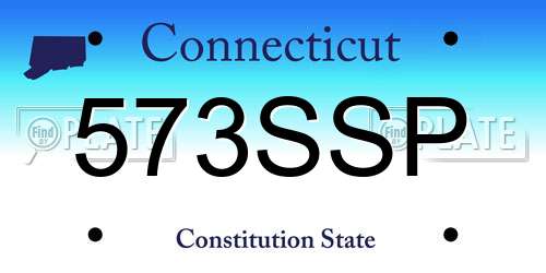 573SSP Connecticut License Plate