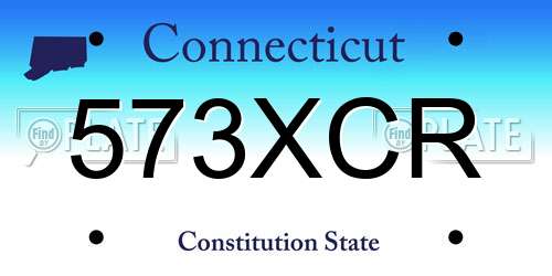 573XCR Connecticut License Plate