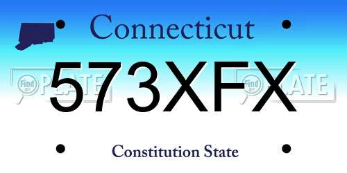 573XFX Connecticut License Plate