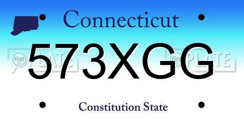 573XGG Connecticut License Plate