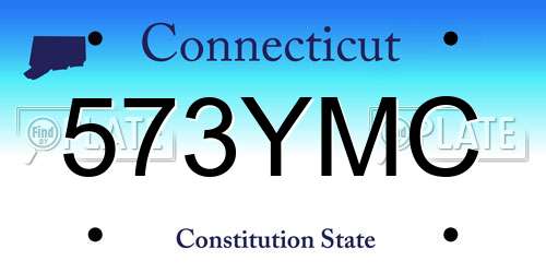 573YMC Connecticut License Plate