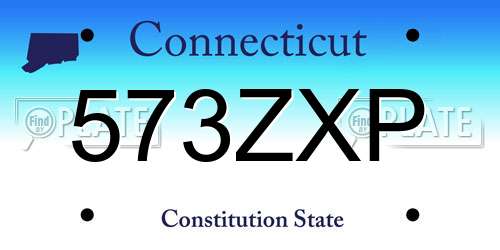 573ZXP Connecticut License Plate