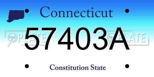 57403A Connecticut License Plate
