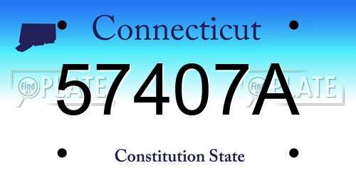57407A Connecticut License Plate