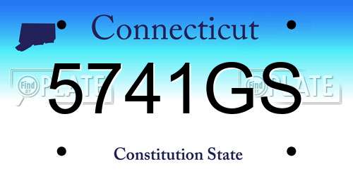5741GS Connecticut License Plate
