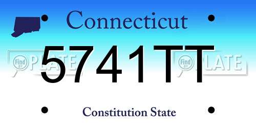 5741TT Connecticut License Plate