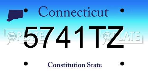5741TZ Connecticut License Plate