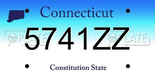 5741ZZ Connecticut License Plate