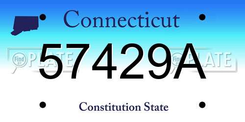 57429A Connecticut License Plate