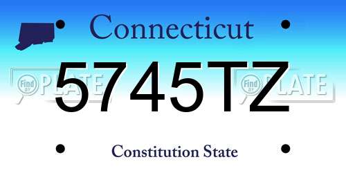 5745TZ Connecticut License Plate