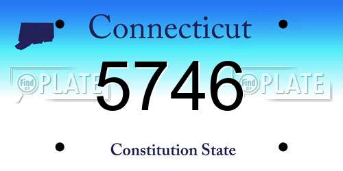 5746 Connecticut License Plate