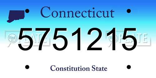 5751215 Connecticut License Plate