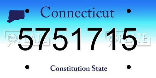 5751715 Connecticut License Plate