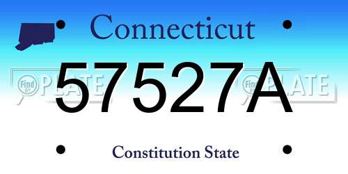 57527A Connecticut License Plate