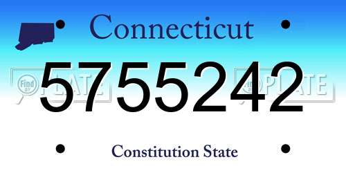 5755242 Connecticut License Plate