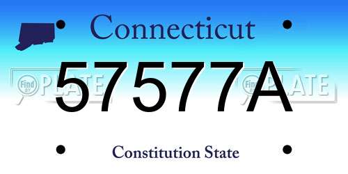 57577A Connecticut License Plate