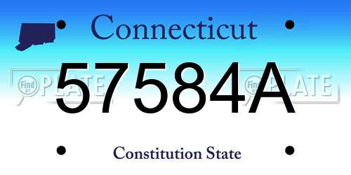 57584A Connecticut License Plate