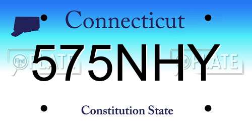 575NHY Connecticut License Plate