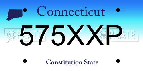 575XXP Connecticut License Plate