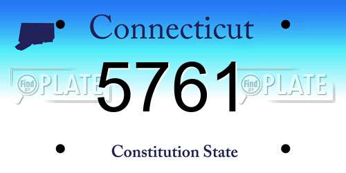 5761 Connecticut License Plate