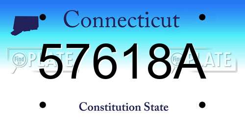 57618A Connecticut License Plate