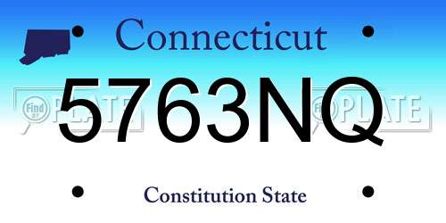 5763NQ Connecticut License Plate