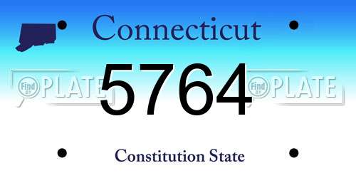 5764 Connecticut License Plate