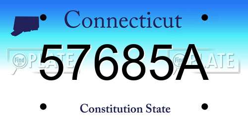 57685A Connecticut License Plate