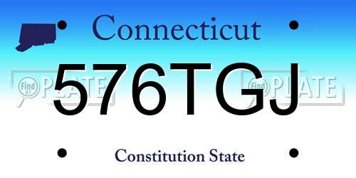 576TGJ Connecticut License Plate