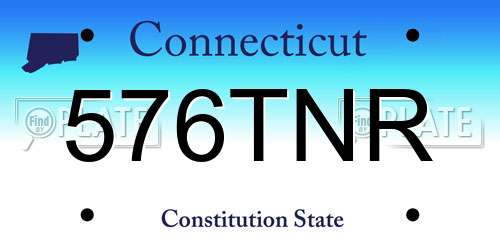 576TNR Connecticut License Plate