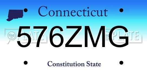 576ZMG Connecticut License Plate