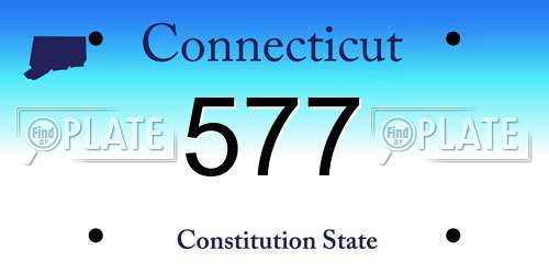 577 Connecticut License Plate