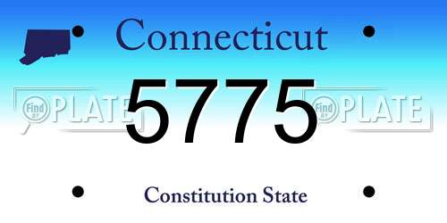5775 Connecticut License Plate