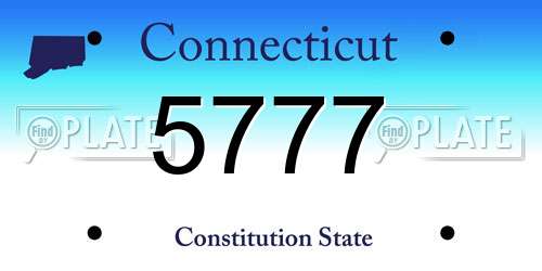 5777 Connecticut License Plate