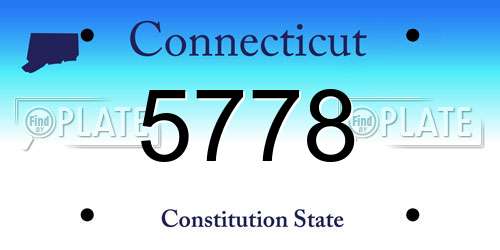 5778 Connecticut License Plate
