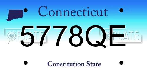5778QE Connecticut License Plate