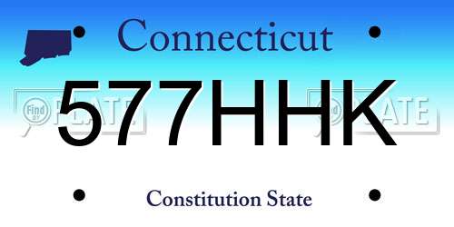 577HHK Connecticut License Plate