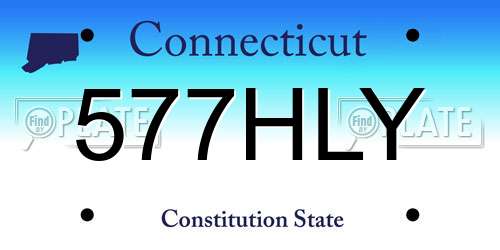 577HLY Connecticut License Plate