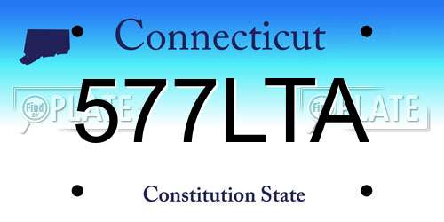577LTA Connecticut License Plate