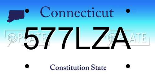 577LZA Connecticut License Plate