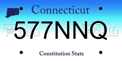 577NNQ Connecticut License Plate