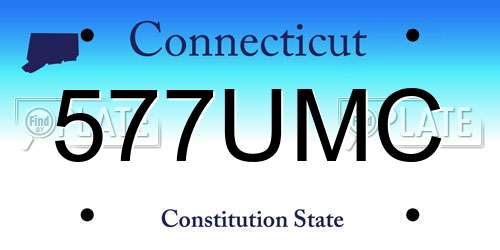 577UMC Connecticut License Plate