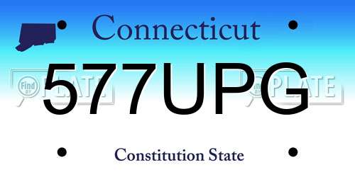 577UPG Connecticut License Plate