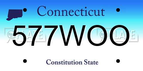 577WOO Connecticut License Plate
