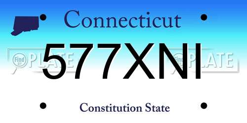 577XNI Connecticut License Plate