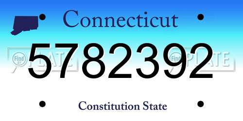 5782392 Connecticut License Plate