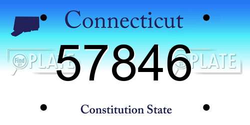 57846 Connecticut License Plate